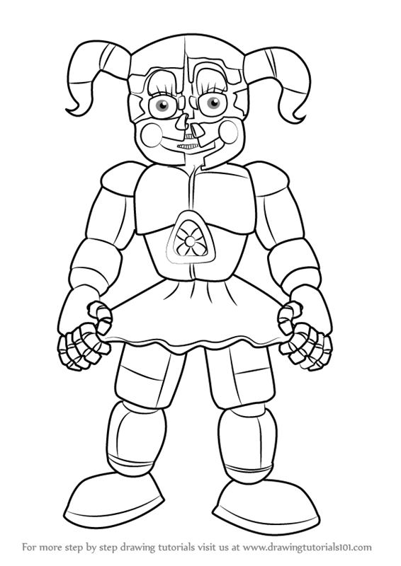 566x800 Learn How To Draw Circus Baby From Five Nights