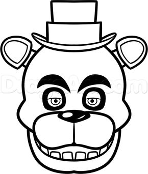 290x342 How To Draw Freddy Fazbear Easy Step 7 Five Nigth Fredy
