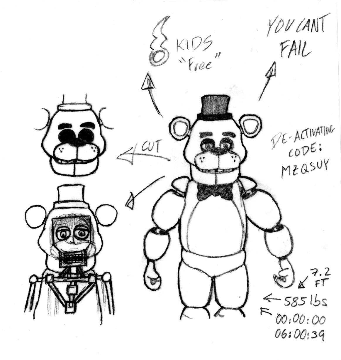 1163x1226 Five Nights At Freddy`s Dark Space By Fnaf Dark Space Team