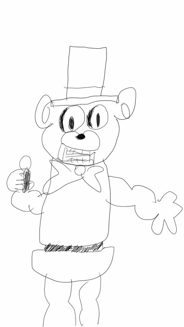 600x1067 My First Freddy Fazbear Drawing. By Josezamora1