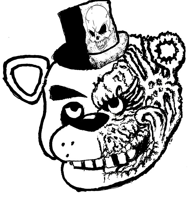 628x650 Two Face Freddy Fazbear By Kraidzilla