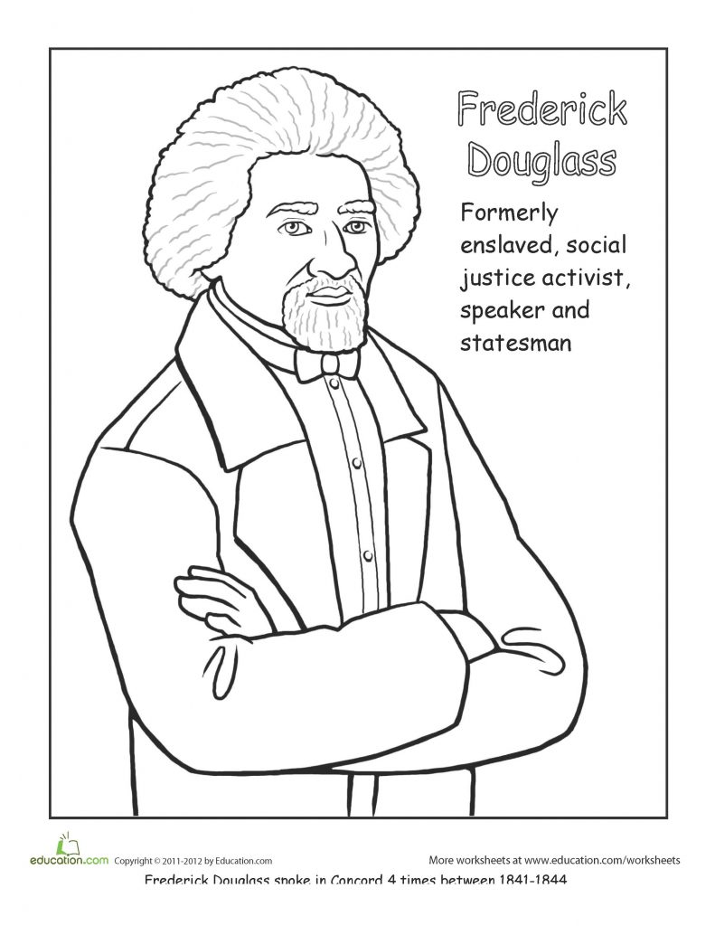 791x1024 Frederick Douglass Coloring Page