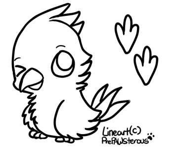 350x303 Free Bird Lineart By Prepawsterous