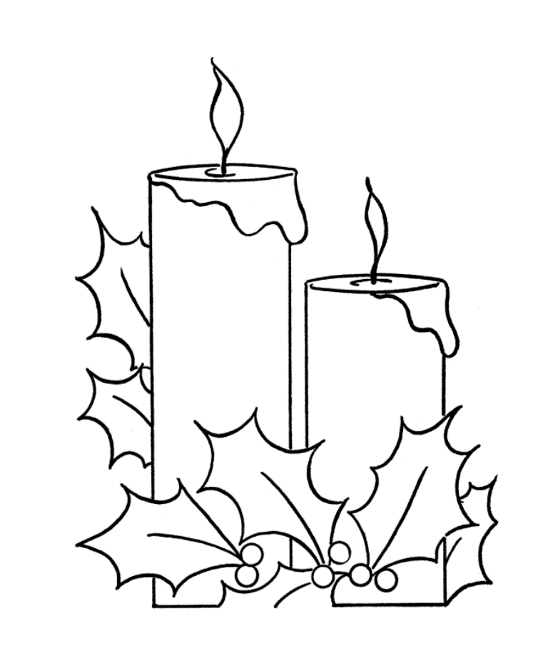 768x940 Free Coloring Pages For Christmas Candle Scene Christmas