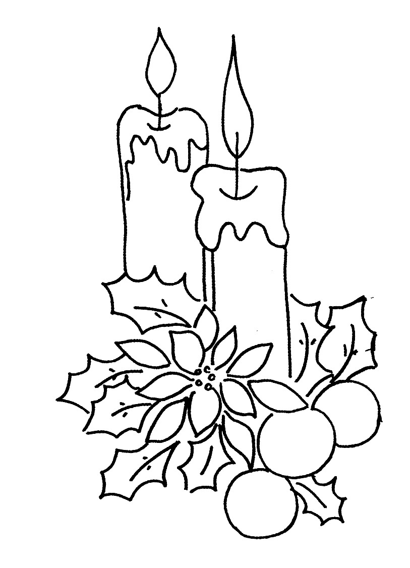 813x1126 Print Christmas Tree Candles Coloring Pages Or Download Christmas