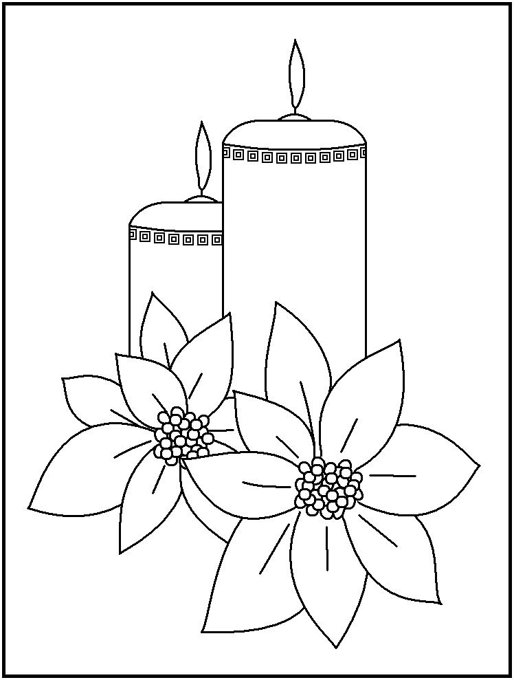 748x989 Images Of Candles Coloring Pages