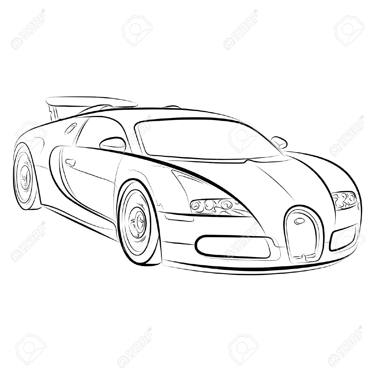 1300x1300 Drawing Of The Expensive Car. Royalty Free Cliparts, Vectors,