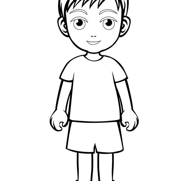 640x600 Boy Coloring Book Coloring Page