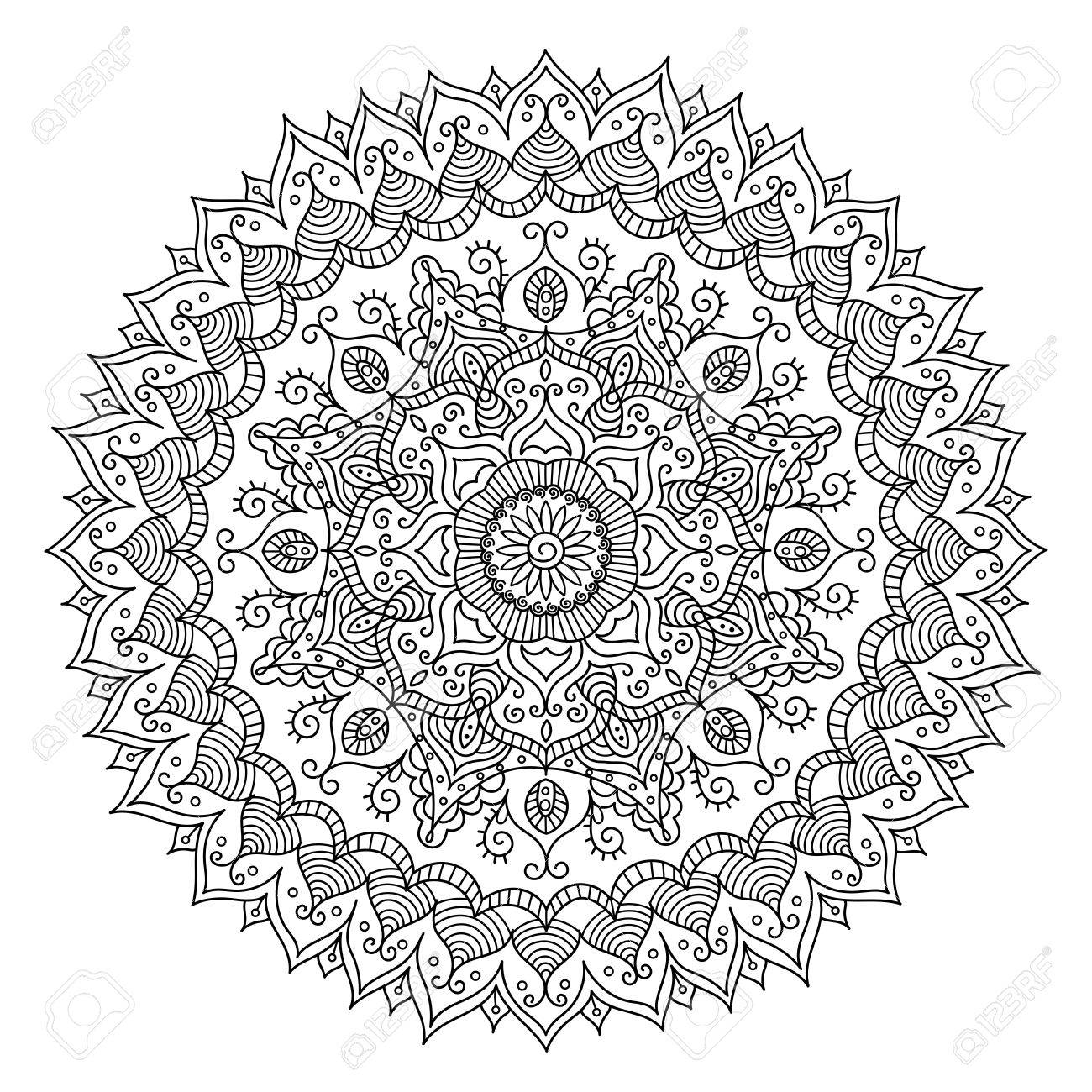 1300x1300 Vintage Mandala. Vector Round Ornament Tribal Pattern. Great