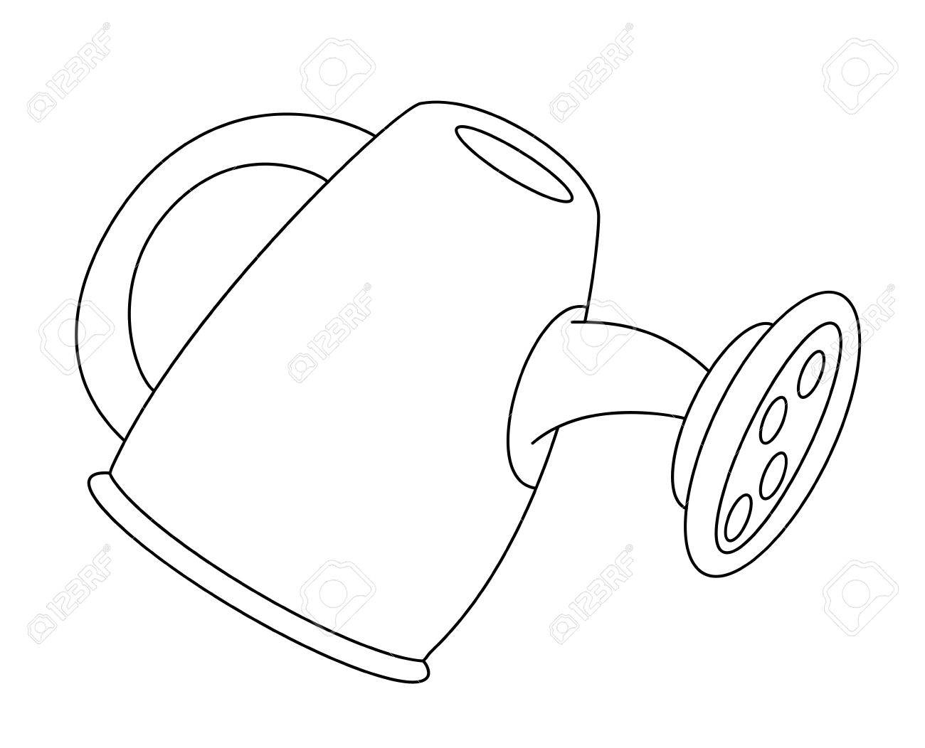 1300x1052 Watering Can Drawing Unique Watering Can Outline Vector Drawing