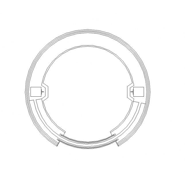 645x645 2d Cad Circular Lift Design