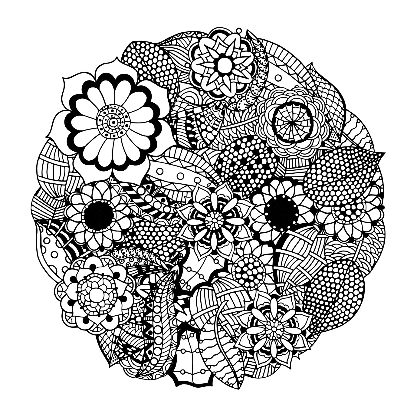 1378x1378 Bunch Ideas Of Printable Mandala Circle Drawing For Your Free