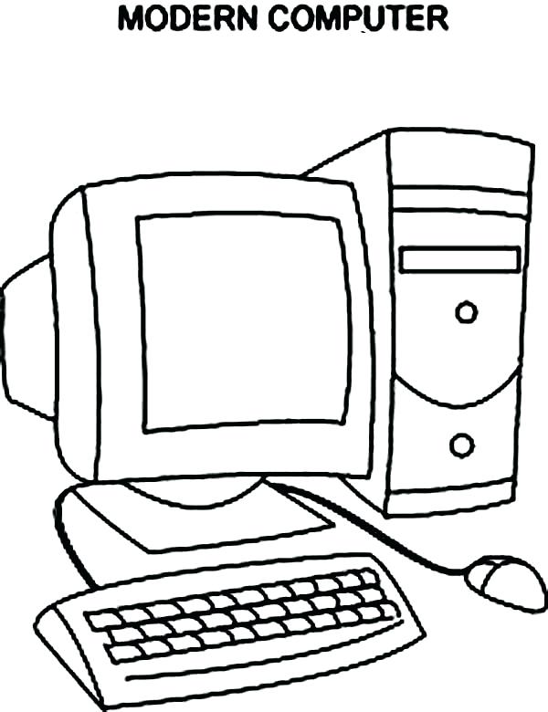 600x780 Inspiring Computer Coloring Pages 76 In Free Coloring Book