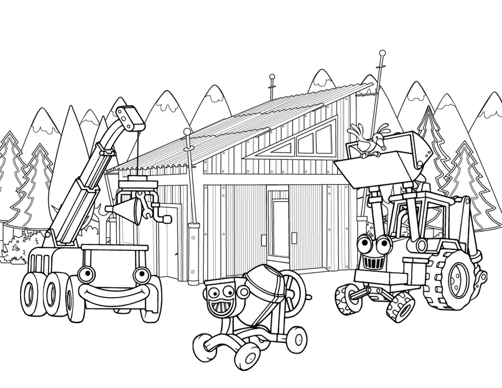 1650x1275 Free Construction Worker Coloring Page Free Draw To Color