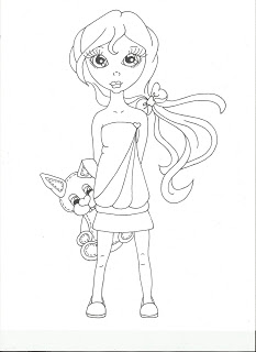 233x320 Cuddlebug Cuties Lilly Free Digital Stamp Stamping