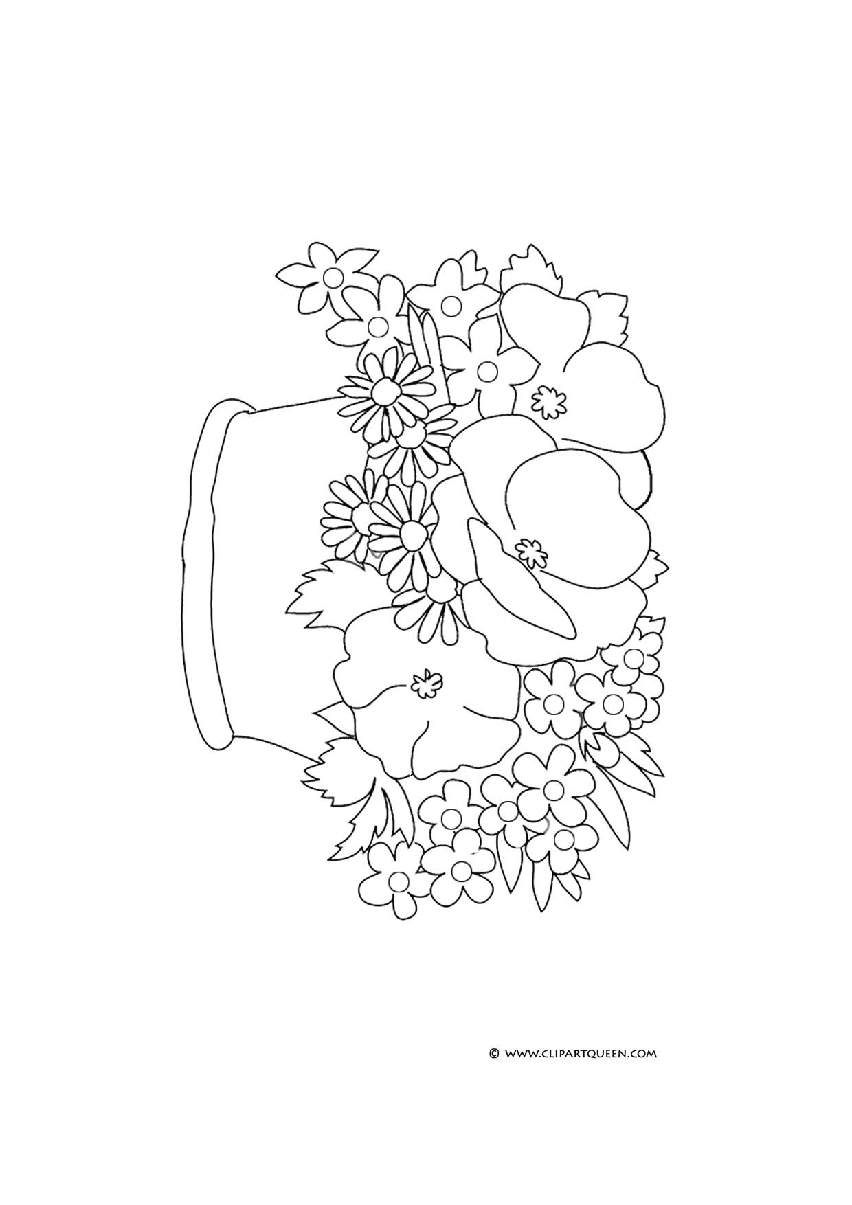 1240x1754 Basket Of Flower Drawings Easy Drawing Of Basket Of Flowers Free