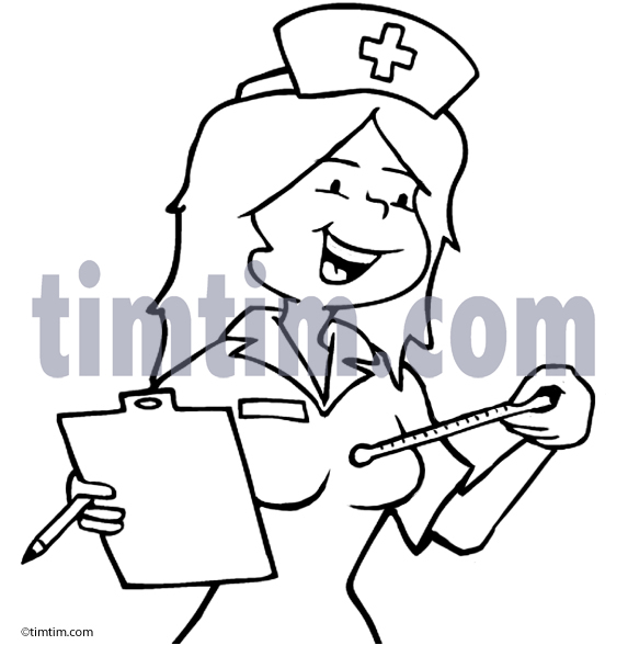 573x588 Free Drawing Of A Nurse Bw From The Category Diet Amp Health