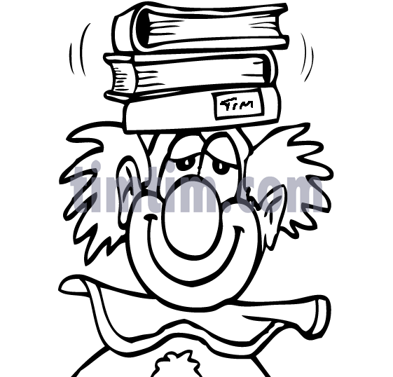 561x538 Free Drawing Of Clown Books Bw From The Category Books News