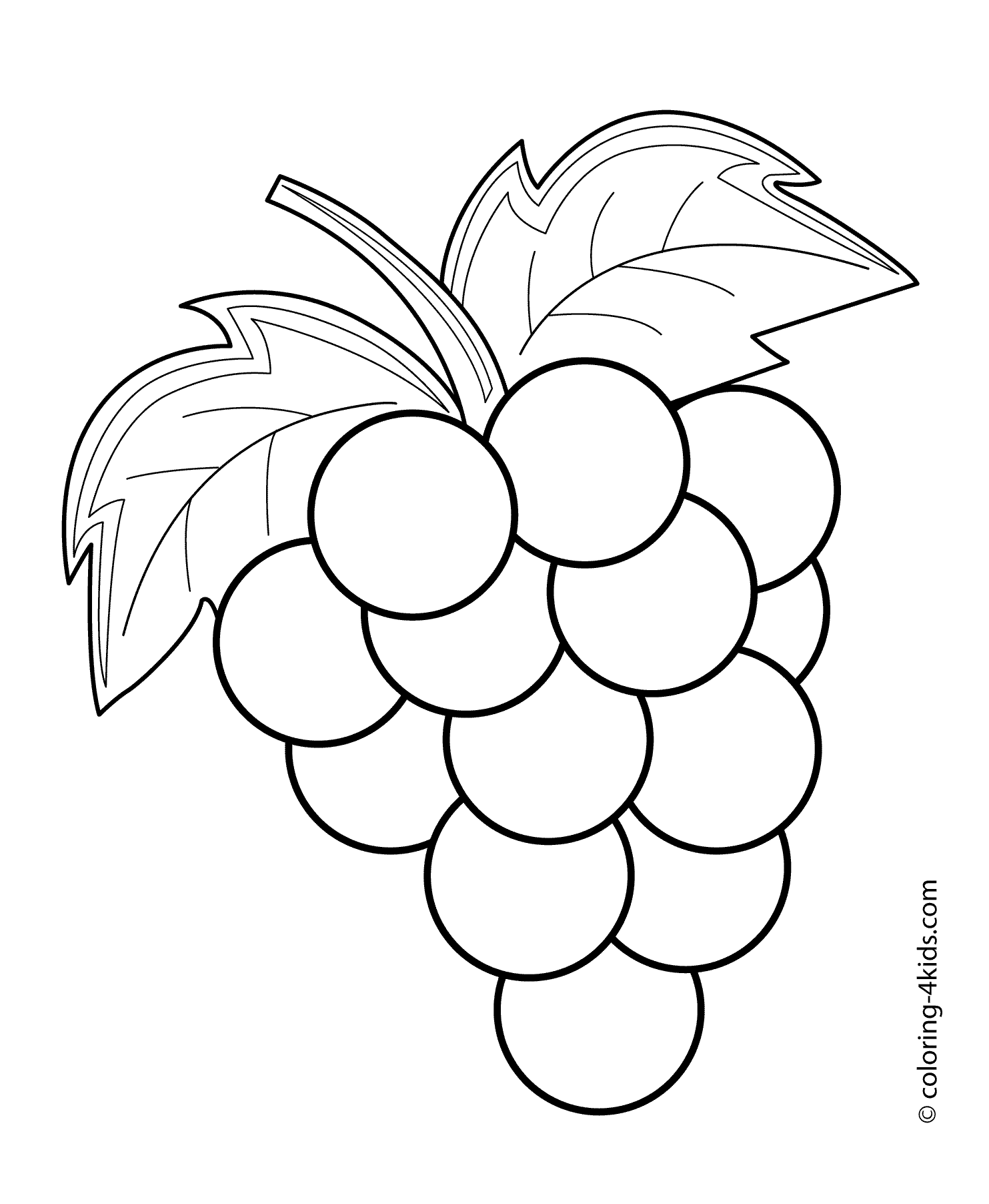 1483x1804 Grapes Fruits And Berries Coloring Pages For Kids, Printable Free