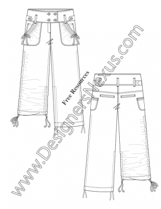316x409 Free Downloads Illustrator Pants Flat Sketches Children'S