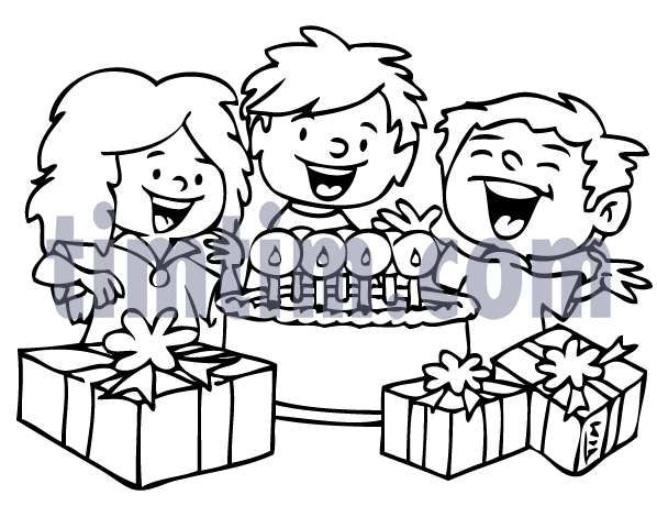 598x480 Free Drawing Of Birthday Cake Kids Bw From The Category Valentines