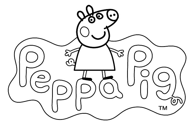 794x570 Logo To Color Peppa Pig Cartoon