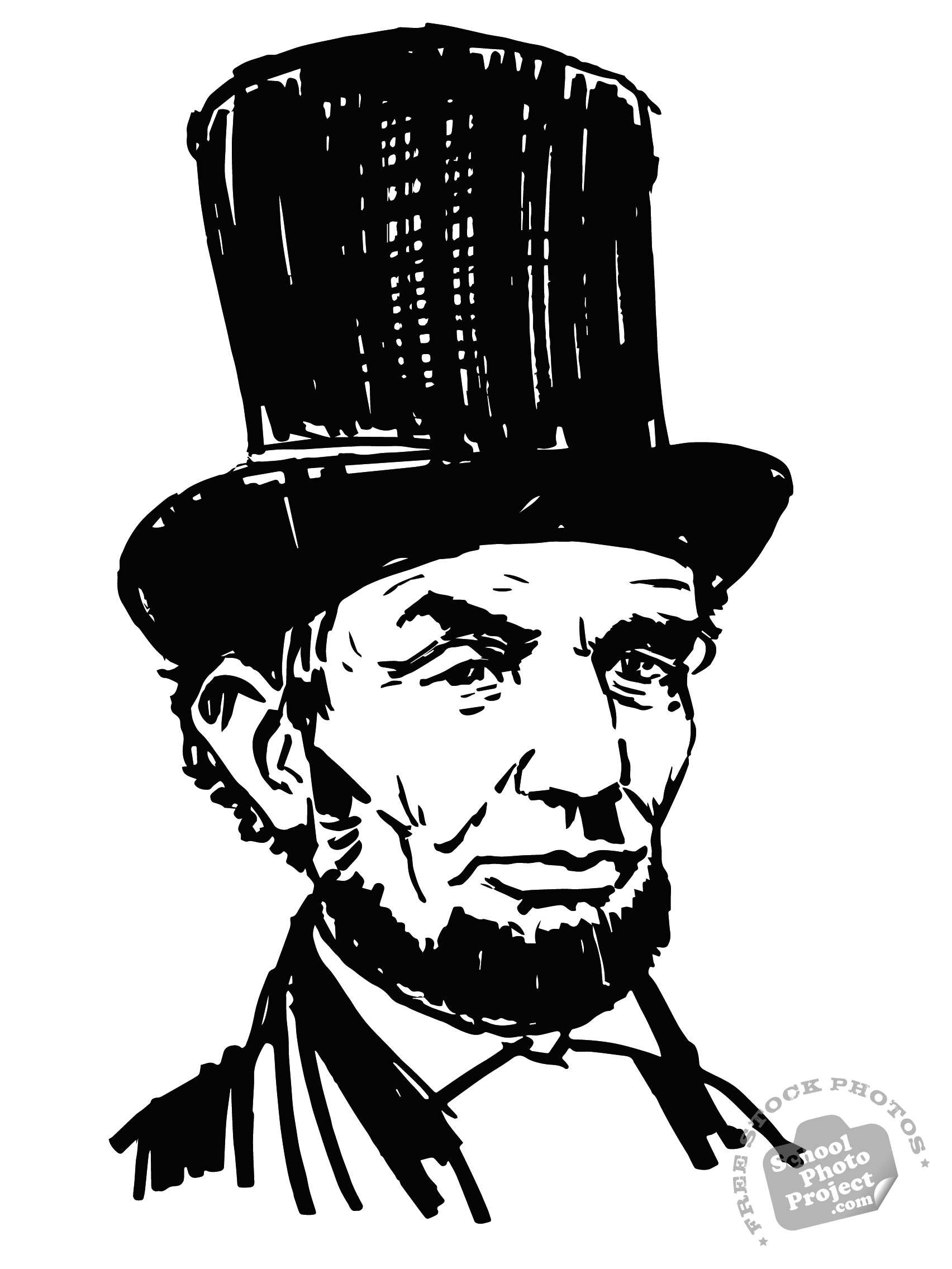 1704x2272 Abraham Lincoln Free Stock Illustration U.s. President Portrait