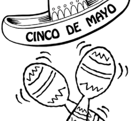 451x409 Cinco De Mayo Coloring Lesson Kids Coloring Page Coloring