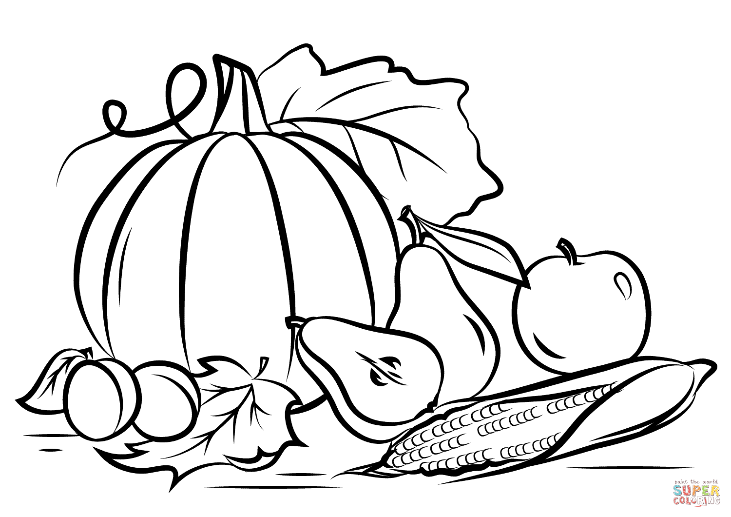 1500x1060 Autumn Harvest Coloring Page Free Printable Coloring Pages