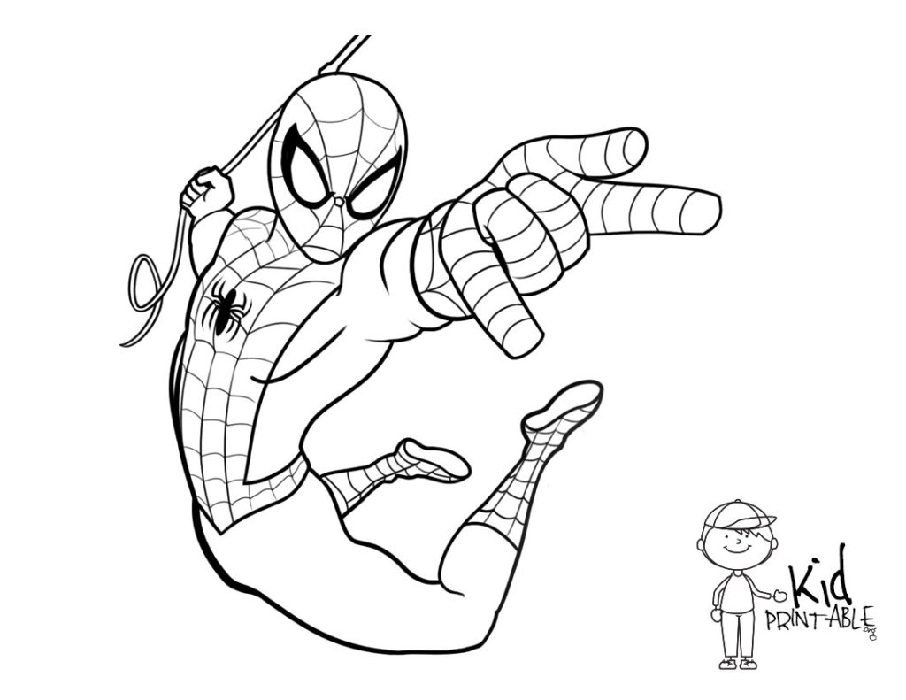 1024x791 Spiderman Coloring Pages To Print