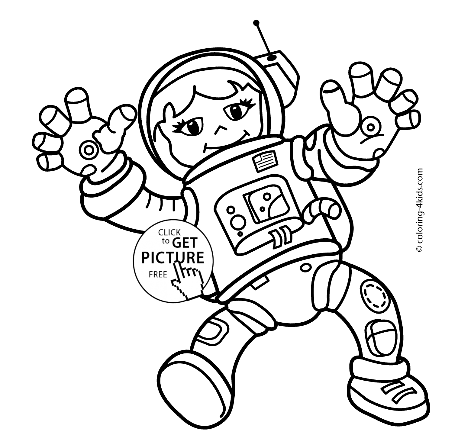 1516x1483 Astronaut Coloring Page Stock Illustration Of Pages Free General