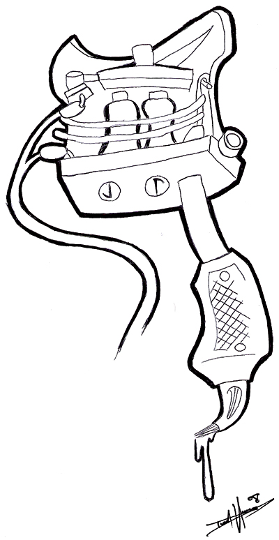 400x774 Tattoo Gun Tattoo Flash Tribal Tattoo Flash Designs Gallery