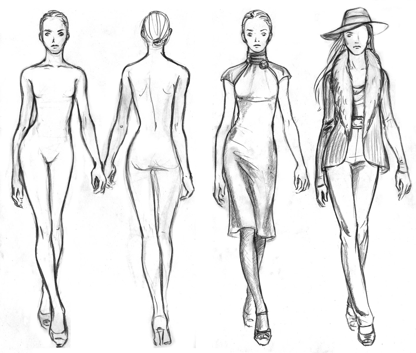 1414x1200 Fashion Girl Drawing Templates Easy Fashion Coloring Page For Kids