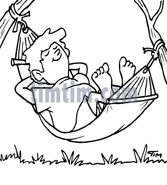 560x619 Free Drawing Of Hammock Man Bw From The Category Building Home