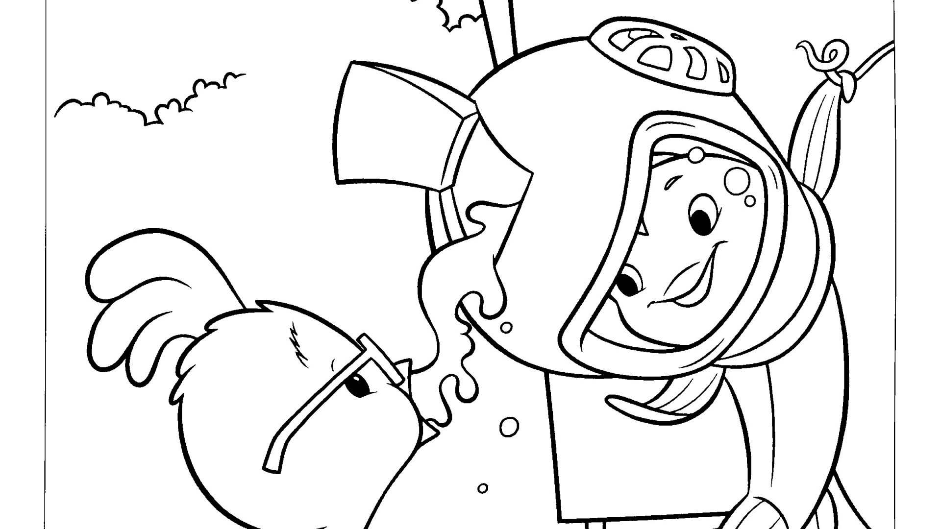 1920x1080 Chicken Little Coloring Page Free Pages General Of Printable