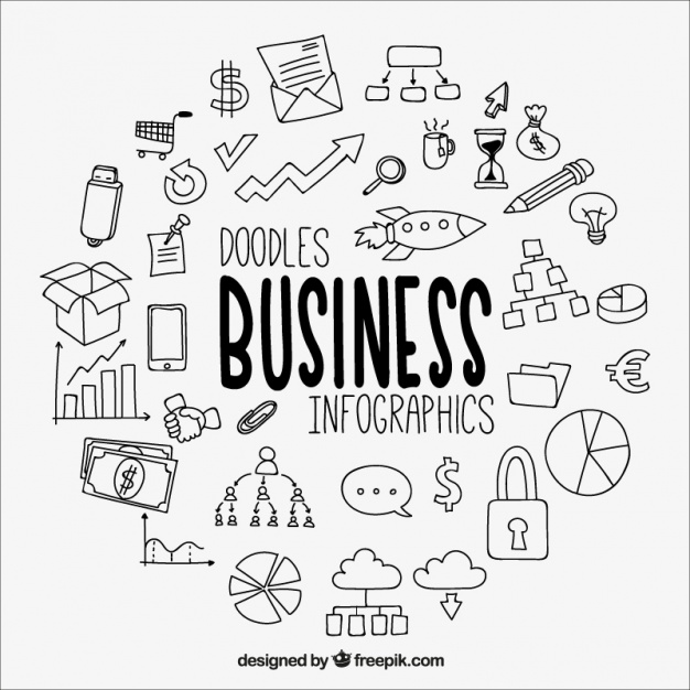 626x626 Great Business Infographic With Drawings Vector Free Download