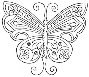 300x260 Butterfly Design For Hand Embroidery