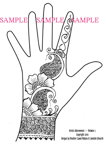 360x495 Henna Art Drawing Hand
