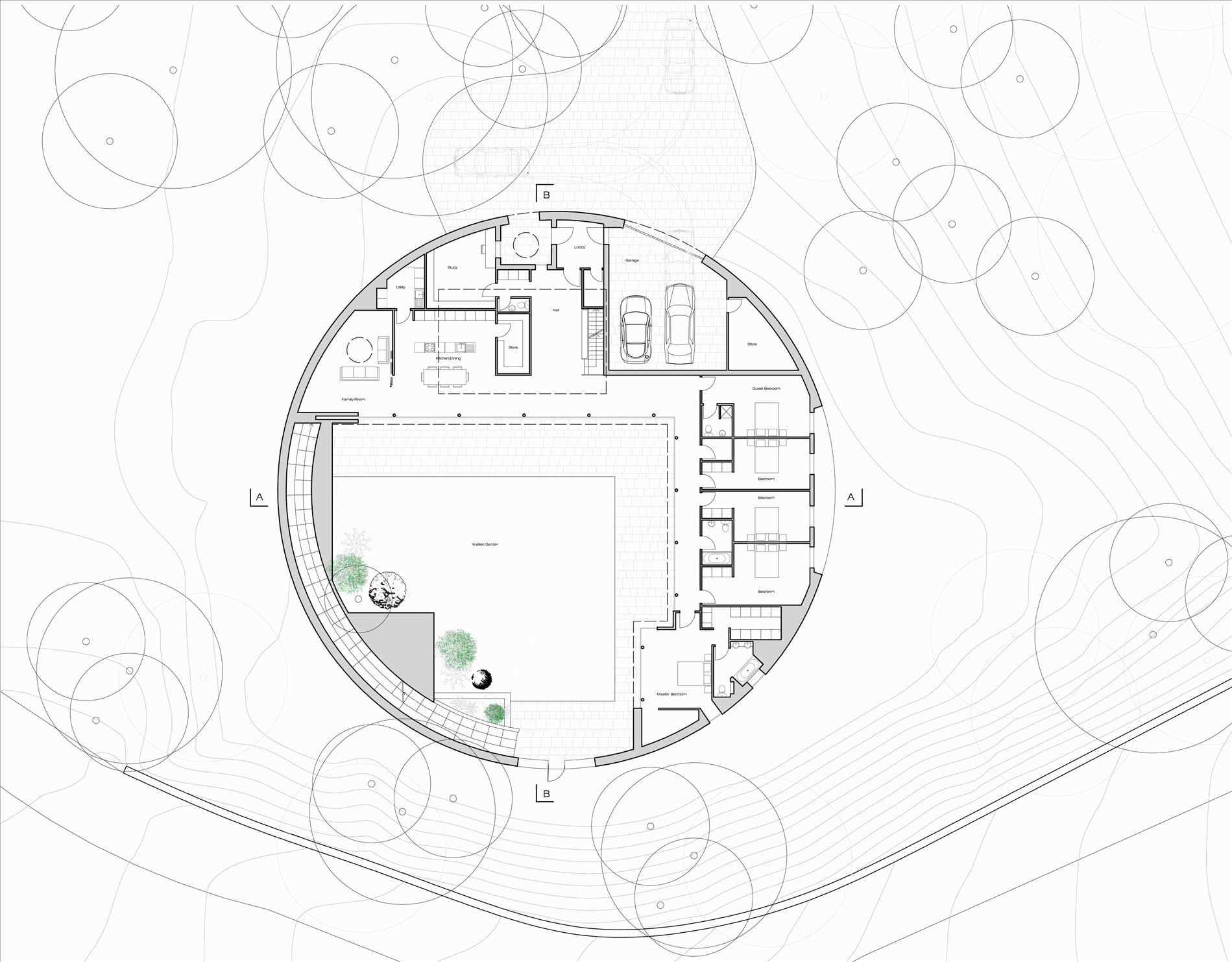 1899x1483 Underground House Drawing 2018