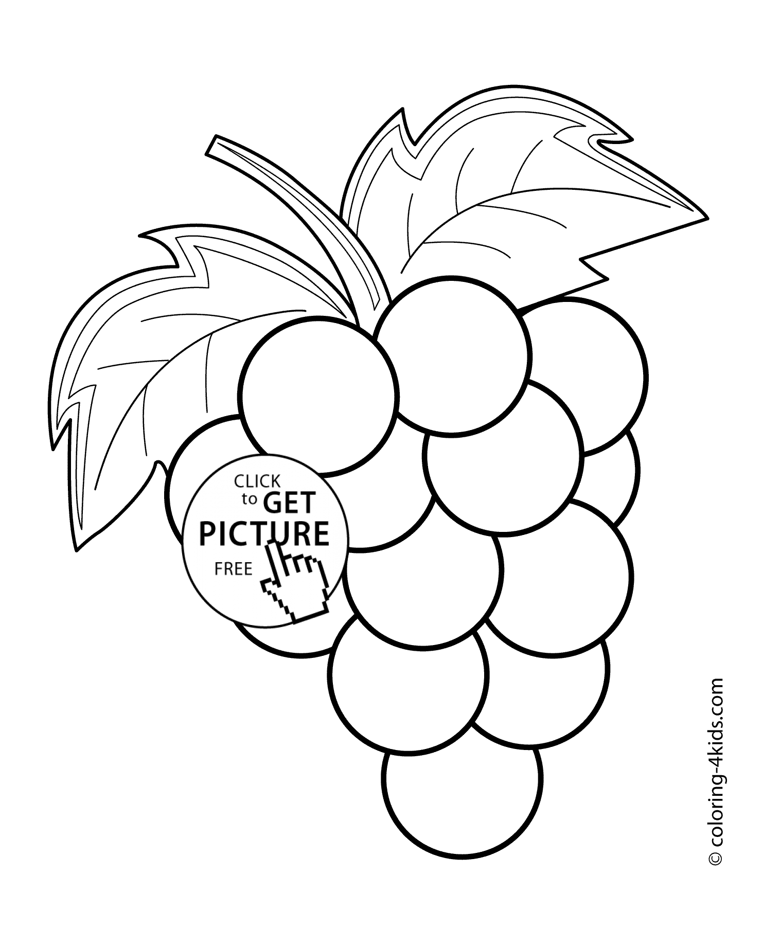 1483x1804 Grapes Fruits And Berries Coloring Pages For Kids, Printable Free
