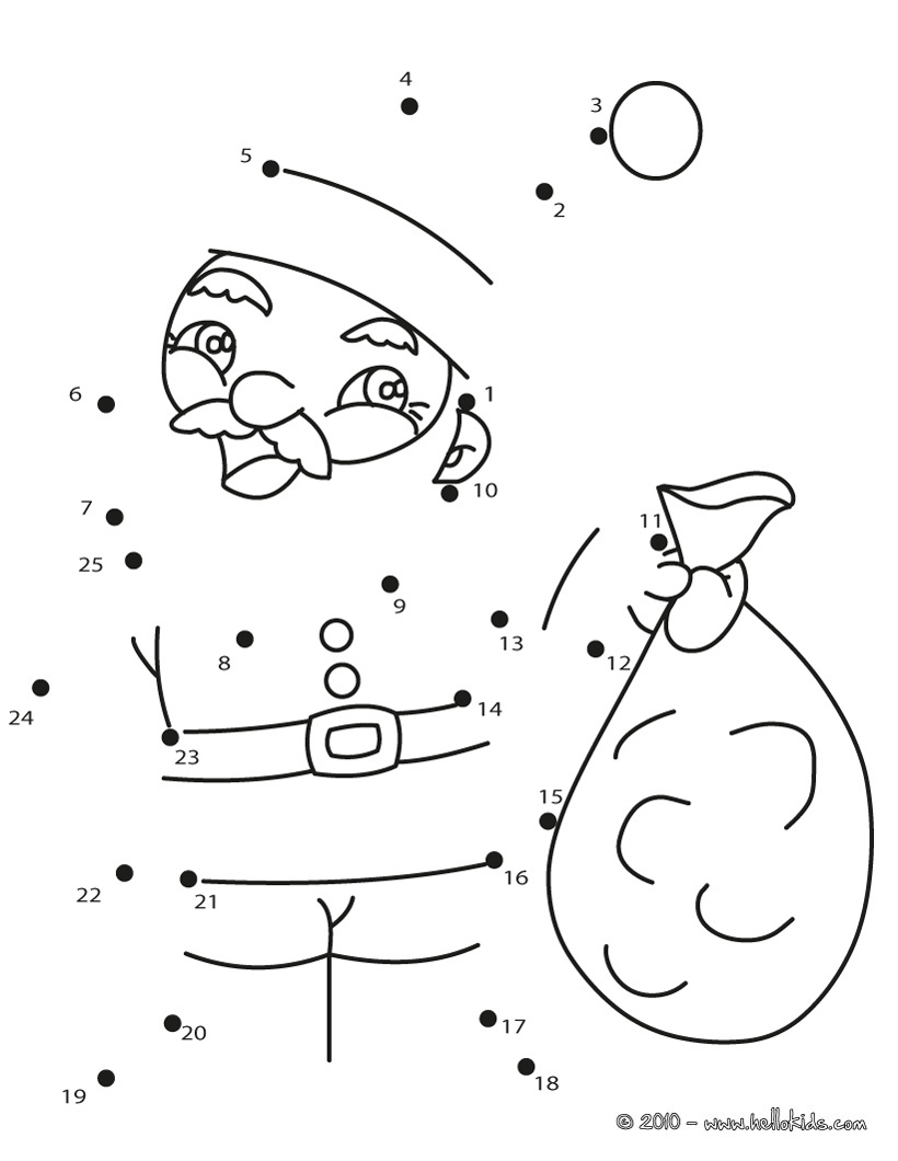 820x1060 Print Page Xmas Santa Claus Dot To Dot Game