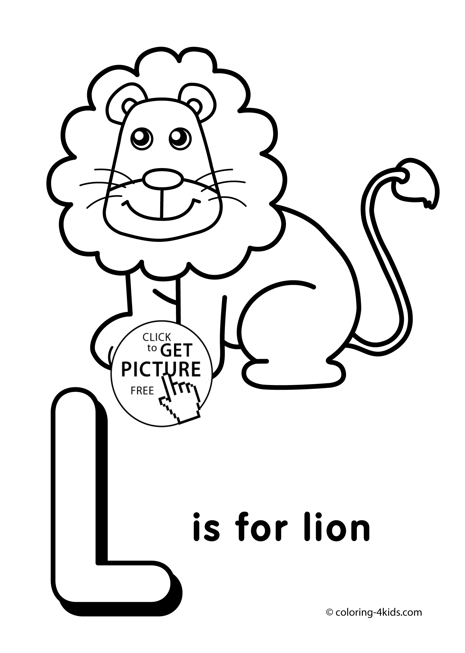 1483x2079 Learning Letter L Coloring Page For Kids In Beatiful Print Draw