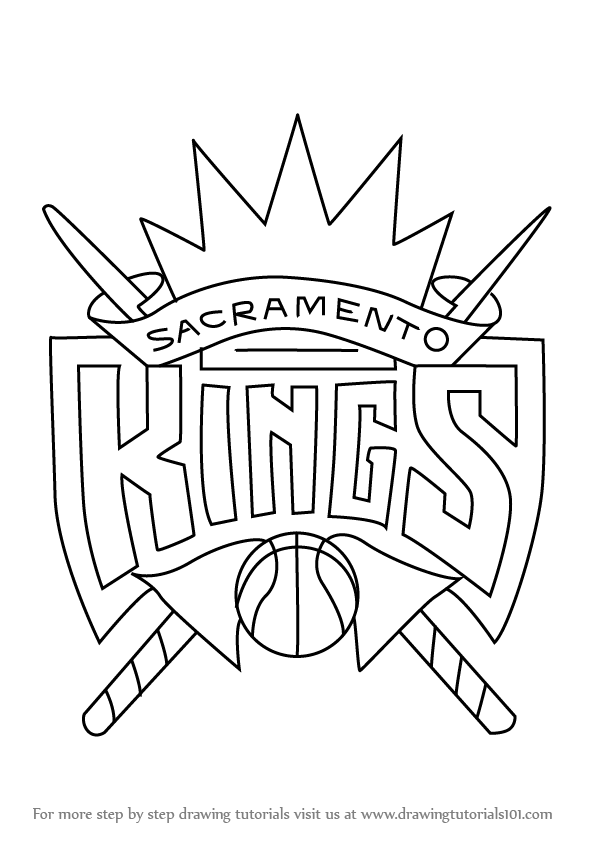 596x842 Step By Step How To Draw Sacramento Kings Logo