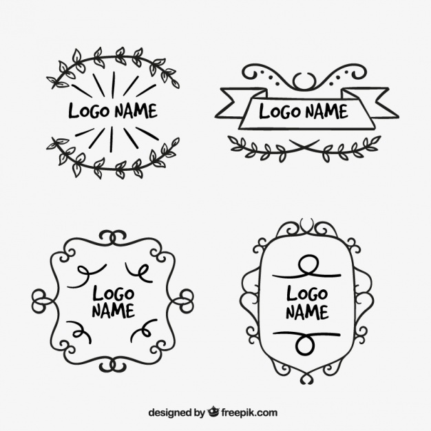 626x626 Hand Drawn Vintage Logos Vector Free Download
