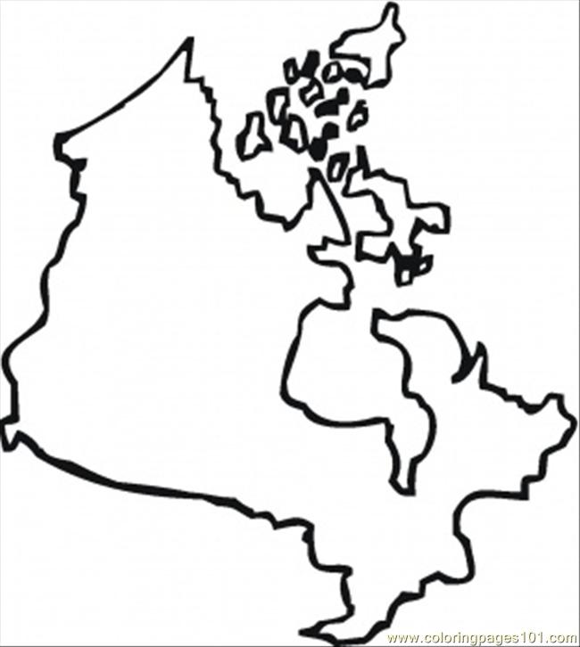 650x726 Map Of Canada Coloring Page
