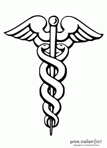 363x500 Printable Caduceus {Via Printcolorfun} Doctor Appreciation Day