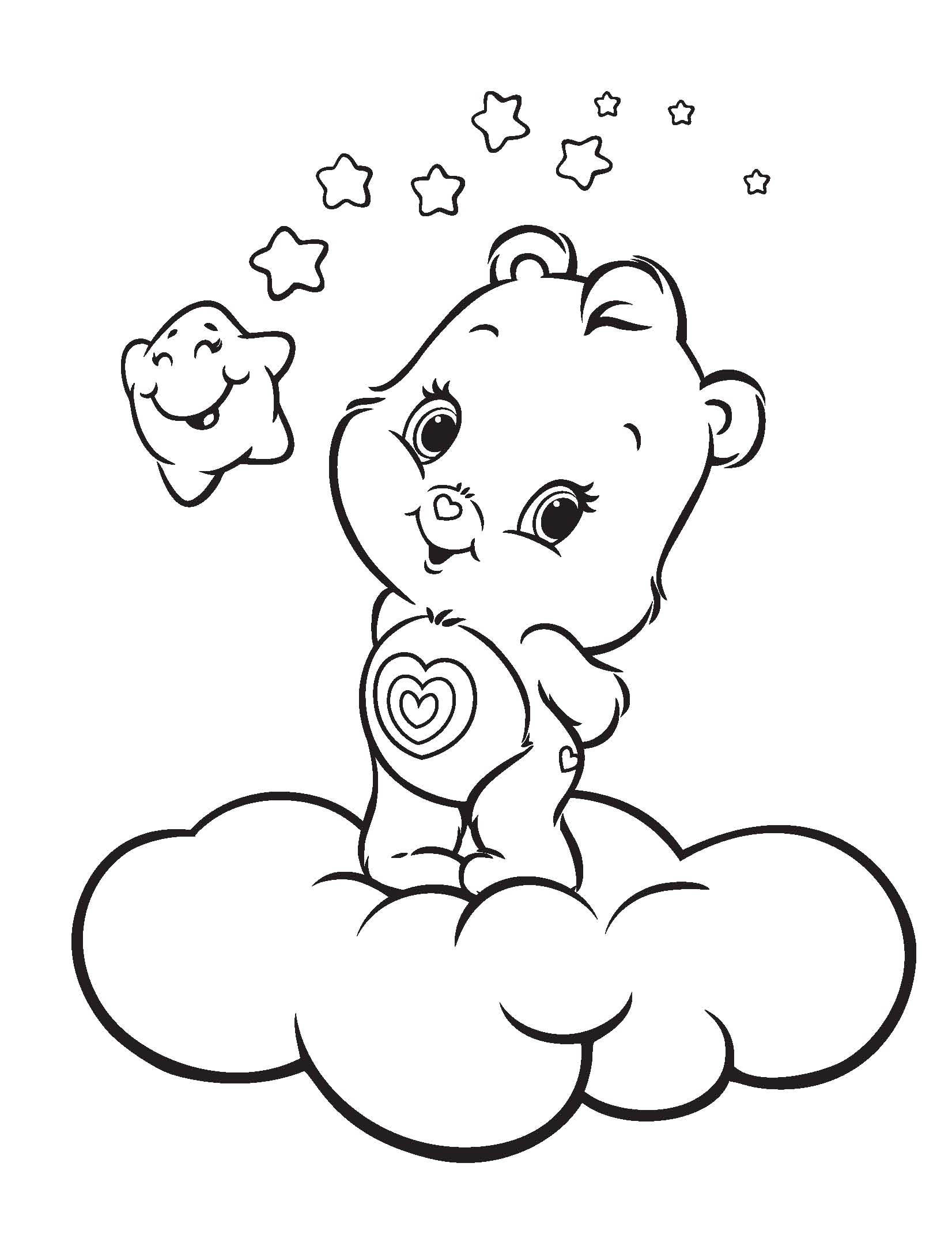 1652x2180 Drawing Care Bear Coloring Pages 11 For Free Online With Care Bear