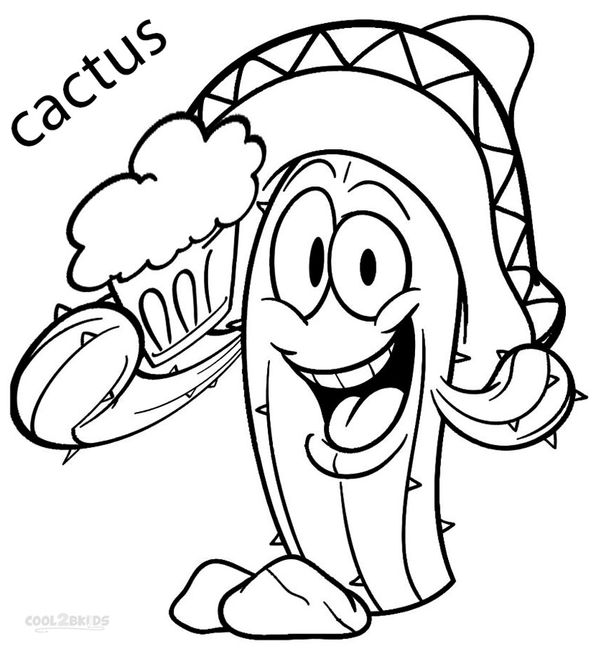 850x922 Printable Cactus Coloring Pages For Kids Cool2bkids