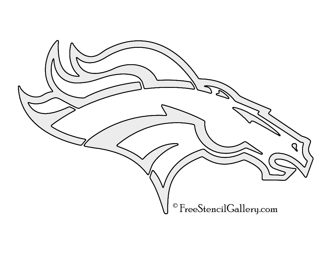 1100x850 Nfl Denver Broncos Stencil Free Stencil Gallery