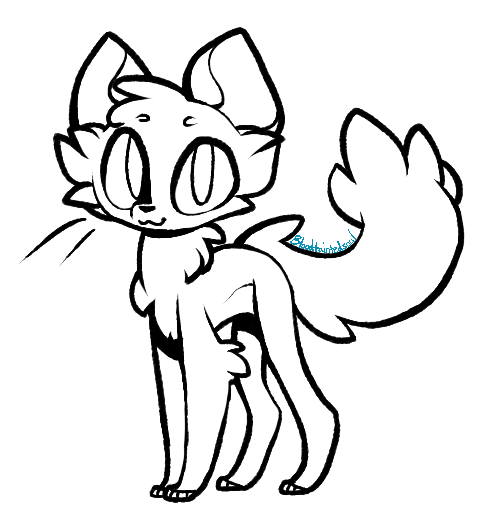 500x530 Free Cat Lineart By